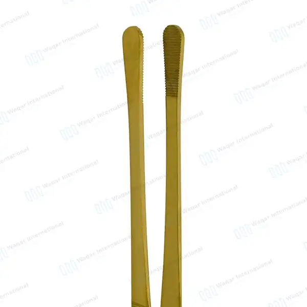 Kitchen Cooking Tongs 10″ Round Tip BBQ Grill Tweezers – Gold - surgical instruments manufactured by Waqar International, Sialkot - view 4