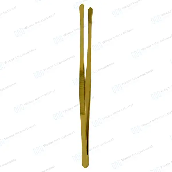 Kitchen Cooking Tongs 10″ Round Tip BBQ Grill Tweezers – Gold - surgical instruments manufactured by Waqar International, Sialkot - view 6