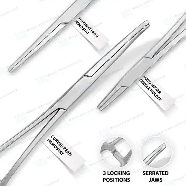 22 Pcs Minor Surgery Set with Carrying Case - surgical instruments manufactured by Waqar International, Sialkot - view 2