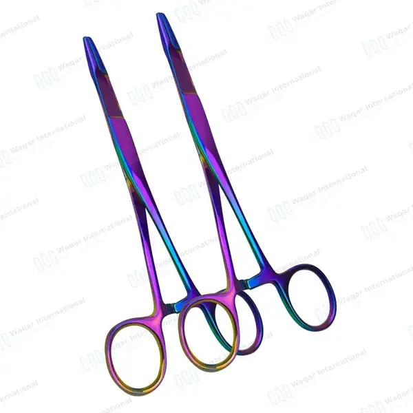 2 Olsen Hegar Suture Needle Holder Driver 6.5″ with Scissor – Rainbow Color - surgical instruments manufactured by Waqar International, Sialkot - view 2