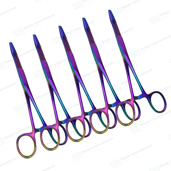 5 Olsen Hegar Suture Needle Holder Driver 6.5″ with Scissor – Rainbow Color - surgical instruments manufactured by Waqar International, Sialkot - view 2