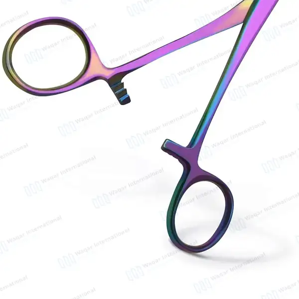 5 Olsen Hegar Suture Needle Holder Driver 6.5″ with Scissor – Rainbow Color - surgical instruments manufactured by Waqar International, Sialkot - view 7