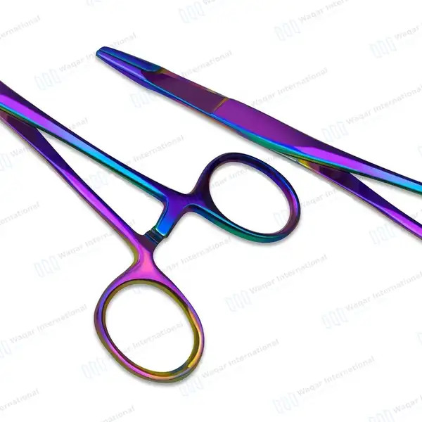 5 Olsen Hegar Suture Needle Holder Driver 6.5″ with Scissor – Rainbow Color - surgical instruments manufactured by Waqar International, Sialkot - view 8