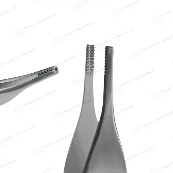 Adson Brown Tissue Forceps 4.75″ 9×9 Teeth - surgical instruments manufactured by Waqar International, Sialkot - view 2