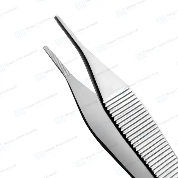 Adson Dressing Forceps 6″ Straight Serrated Tips - surgical instruments manufactured by Waqar International, Sialkot - view 2