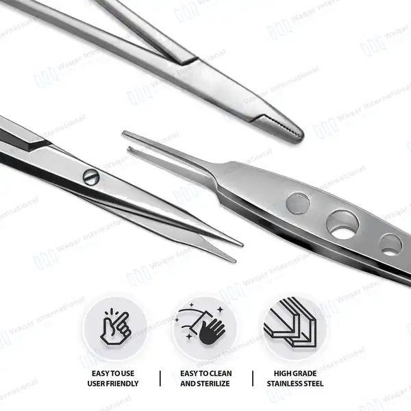 10 Pcs Basic Eye Kit with Stainless Steel Box - surgical instruments manufactured by Waqar International, Sialkot - view 5