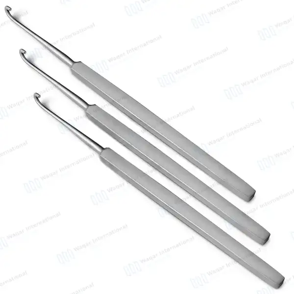3 Pcs Graham Nerve Hook Blunt 6mm Deep 6.5″ Neurosurgical Instruments - surgical instruments manufactured by Waqar International, Sialkot - view 2