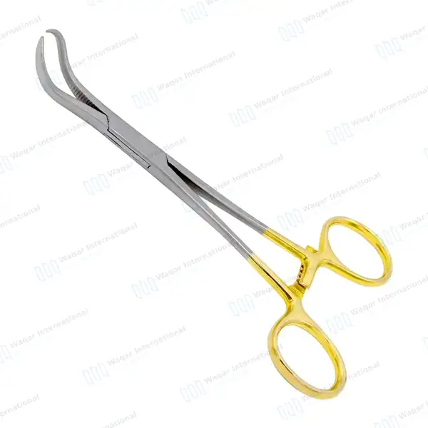 5 Pcs Bone Reduction Forceps Set 5.5″ Curved Pointed Tip Gold Handle - orthopedic instruments manufactured by Waqar International, Sialkot - view 9