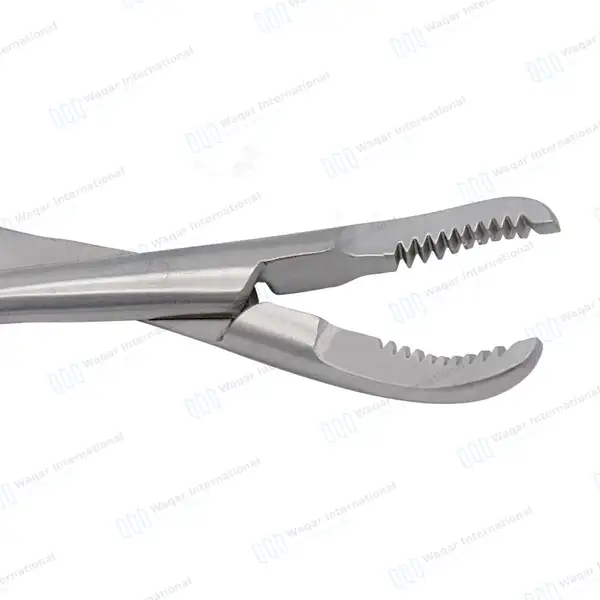 10 Bone Reduction Forceps 5½” Curved Serrated Jaws – Gold Handle - orthopedic instruments manufactured by Waqar International, Sialkot - view 5