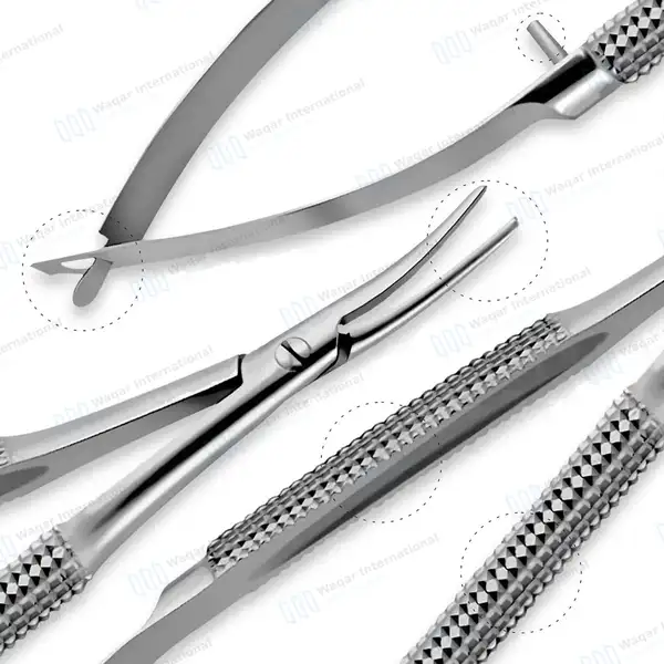 Barraquer Needle Holder 5″ Curved Smooth Jaws without Lock - surgical instruments manufactured by Waqar International, Sialkot - view 8