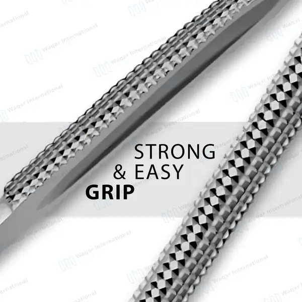 2 Barraquer Needle Holder 5″ Curved & Straight Smooth Jaws Non-Locking Handle - surgical instruments manufactured by Waqar International, Sialkot - view 6