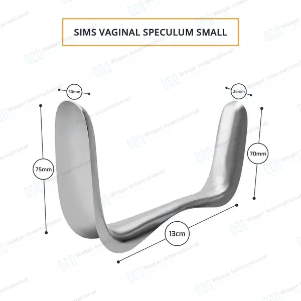 Sims Vaginal Speculum Small – Double Ended - surgical instruments manufactured by Waqar International, Sialkot - view 3