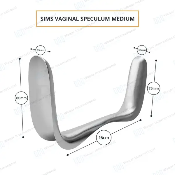 Sims Vaginal Speculum Medium – Double Ended - surgical instruments manufactured by Waqar International, Sialkot - view 3