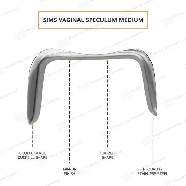 Sims Vaginal Speculum Medium – Double Ended - surgical instruments manufactured by Waqar International, Sialkot - view 4