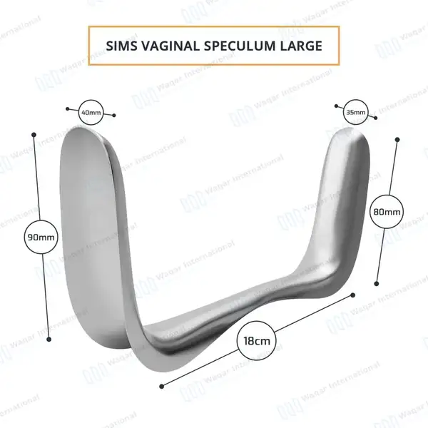 Sims Vaginal Speculum Large – Double Ended - surgical instruments manufactured by Waqar International, Sialkot - view 2