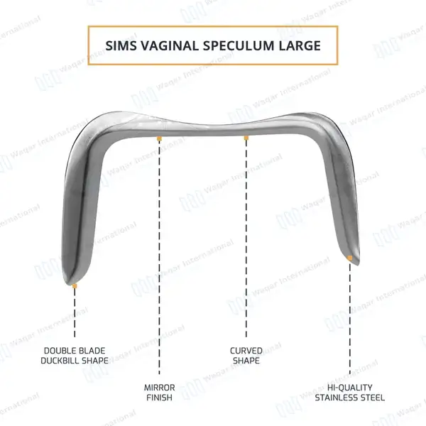 Sims Vaginal Speculum Large – Double Ended - surgical instruments manufactured by Waqar International, Sialkot - view 3