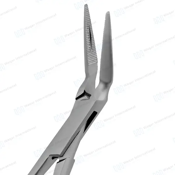 William Splinter Forceps 5.5″ (14cm) 45° Angle Serrated Tips - surgical instruments manufactured by Waqar International, Sialkot - view 3