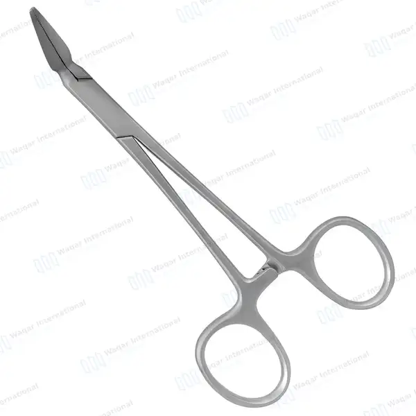 William Splinter Forceps 5.5″ (14cm) 90° Right Angle Pointed Serrated Tips - surgical instruments manufactured by Waqar International, Sialkot - view 2