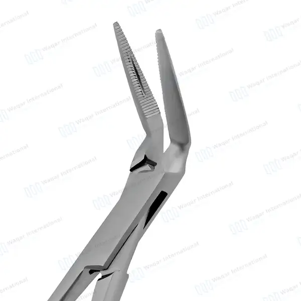 William Splinter Forceps 5.5″ (14cm) 90° Right Angle Pointed Serrated Tips - surgical instruments manufactured by Waqar International, Sialkot - view 3