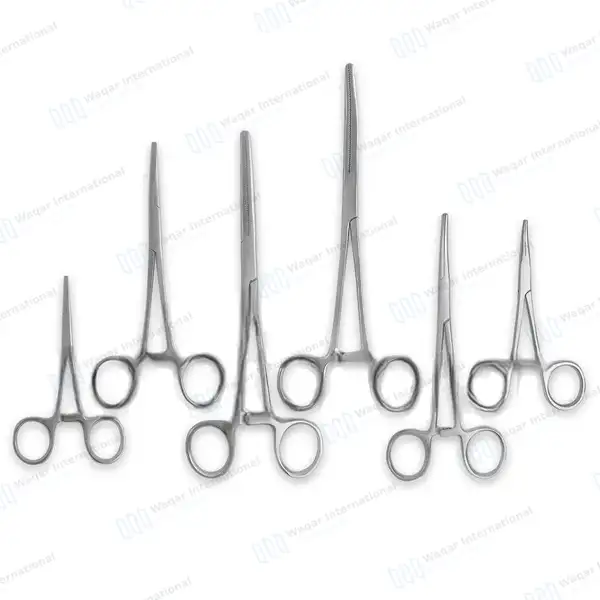 6 Pcs Ultimate Hemostat Forceps Set 3.5″ 5.5″ & 7.25″ with Carrying Case - surgical instruments manufactured by Waqar International, Sialkot - view 2