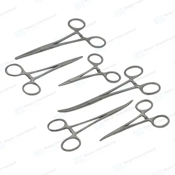 6 Pcs Ultimate Hemostat Kit 3.5″ 5″ & 5.5″ with Carrying Case - surgical instruments manufactured by Waqar International, Sialkot - view 2