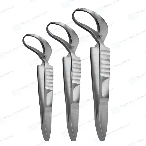 3 Jones Towel Clamps Set  2″, 2.5″ & 3.5″ - surgical instruments manufactured by Waqar International, Sialkot - view 2