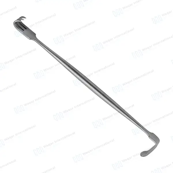 Senn Miller Retractor 3 Sharp Prongs 6 3/8″ Double Ended - surgical instruments manufactured by Waqar International, Sialkot - view 2