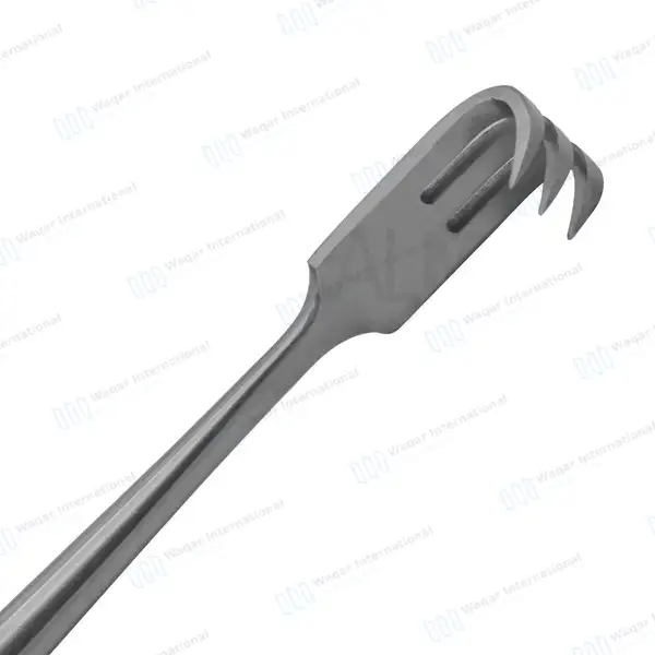 Senn Miller Retractor 3 Sharp Prongs 6 3/8″ Double Ended - surgical instruments manufactured by Waqar International, Sialkot - view 5