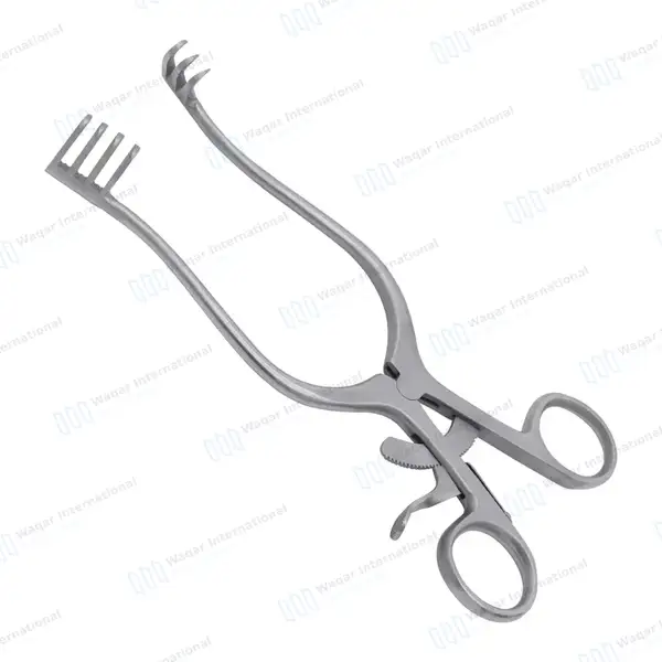 Weitlaner Retractor 3X4 Prong Sharp 5.5″ - surgical instruments manufactured by Waqar International, Sialkot - view 2