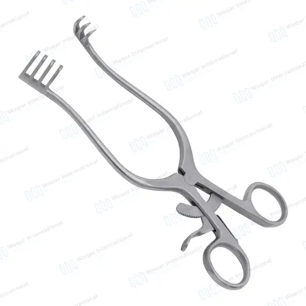 Weitlaner Retractor 3X4 Prong Sharp 6.5″ - surgical instruments manufactured by Waqar International, Sialkot - view 2