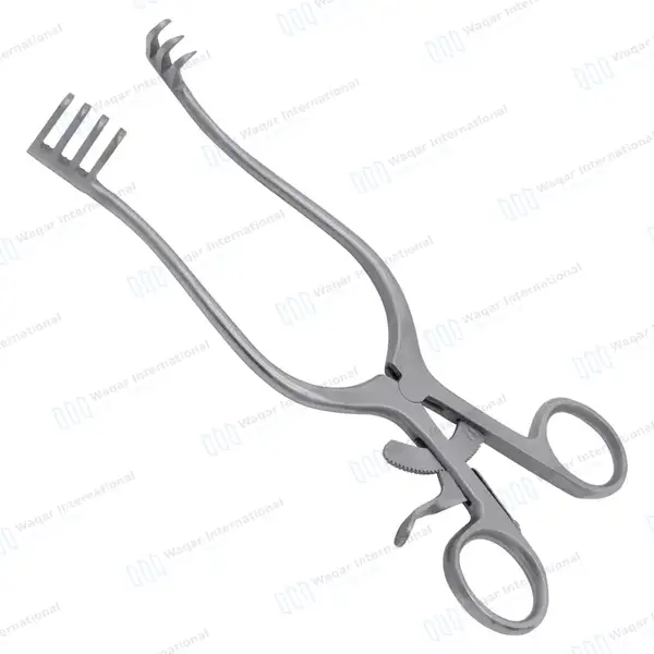 Weitlaner Retractor 3X4 Prong Sharp 8″ - surgical instruments manufactured by Waqar International, Sialkot - view 2