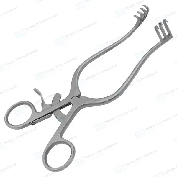 Weitlaner Retractor 3X4 Prong Sharp 8″ - surgical instruments manufactured by Waqar International, Sialkot - view 9