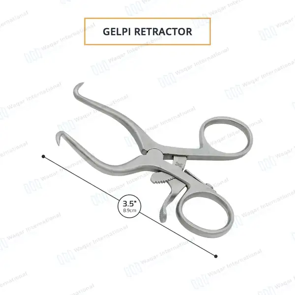Gelpi Retractor 3.5″ Sharp Tips with Grip Lock - surgical instruments manufactured by Waqar International, Sialkot - view 2