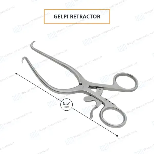 Gelpi Retractor 5.5″ Sharp Tips with Grip Lock - surgical instruments manufactured by Waqar International, Sialkot - view 2
