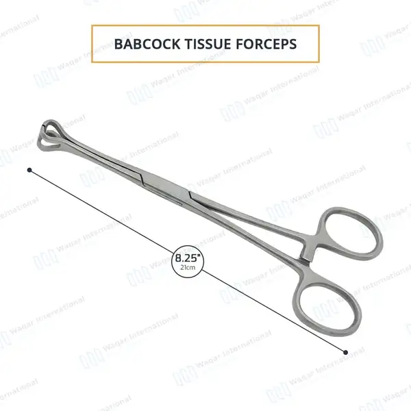Babcock Intestinal Forceps 8.25″ with 10mm Jaws - surgical instruments manufactured by Waqar International, Sialkot - view 2