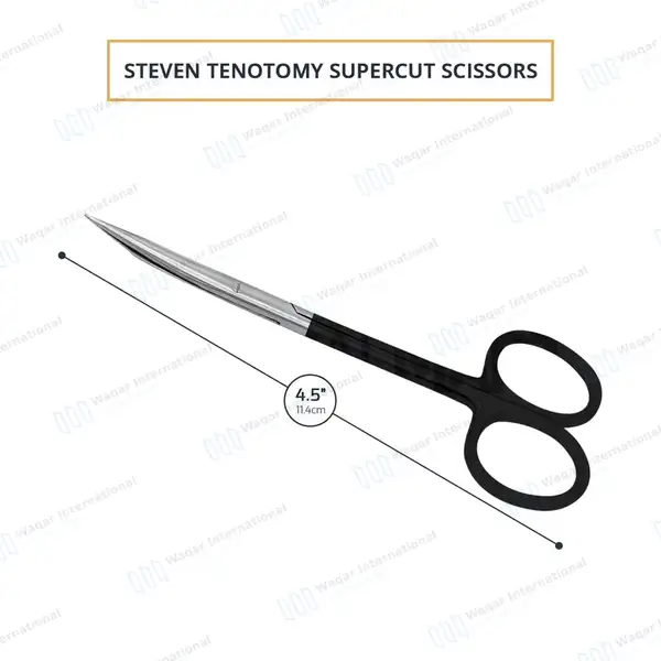 Supercut Stevens Tenotomy Scissors 4.5″ Curved - surgical instruments manufactured by Waqar International, Sialkot - view 3