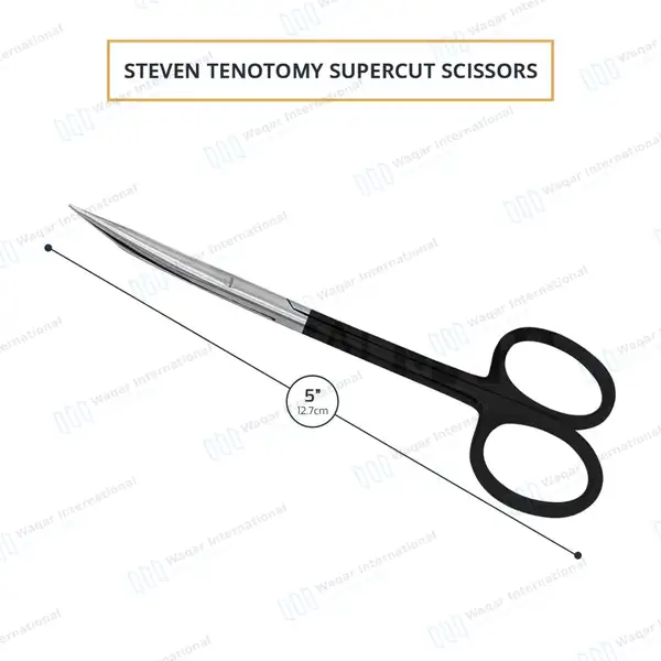 Supercut Stevens Tenotomy Scissors 5″ Curved - surgical instruments manufactured by Waqar International, Sialkot - view 3
