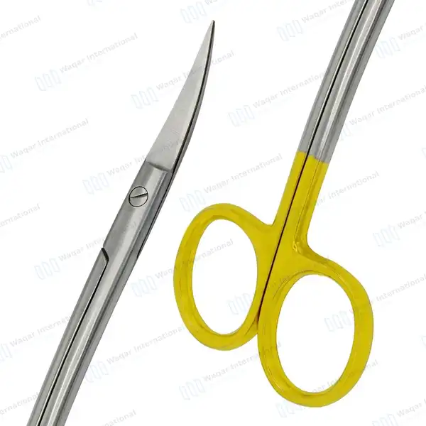 T/C La Grange Gum Scissor 4.5″ Extra Sharp Double Curved - surgical instruments manufactured by Waqar International, Sialkot - view 6