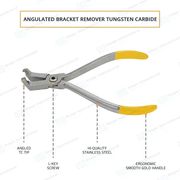 T/C Angulated Bracket Remover Plier 5.25″ Orthodontic Instrument - surgical instruments manufactured by Waqar International, Sialkot - view 4