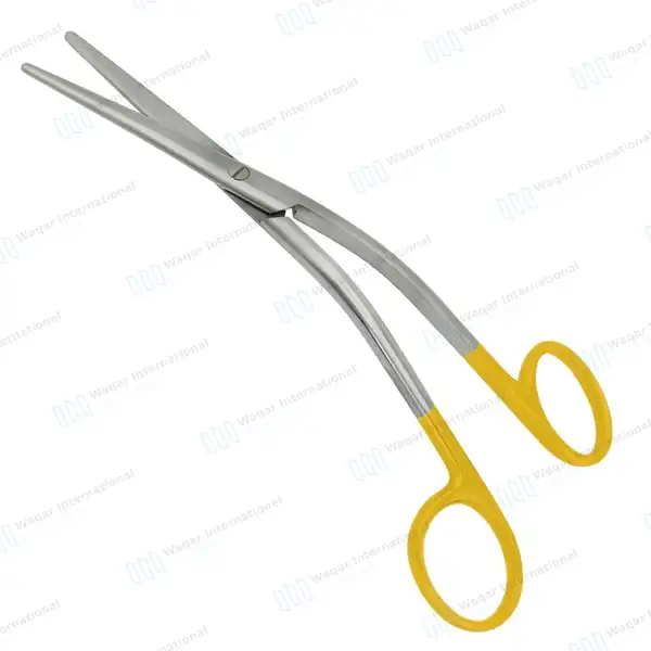 T/C Cottle Dorsal Scissors 6″ Angled Shanks with Gold Handle - surgical instruments manufactured by Waqar International, Sialkot - view 2