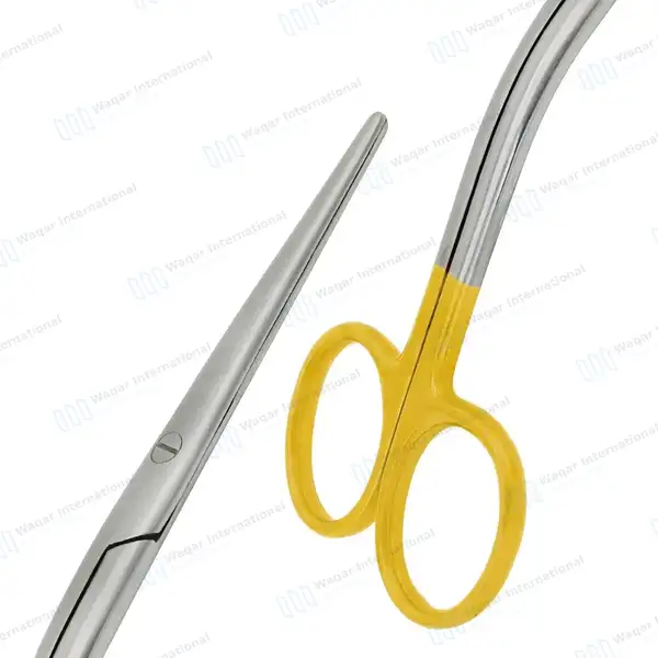 T/C Cottle Dorsal Scissors 6″ Angled Shanks with Gold Handle - surgical instruments manufactured by Waqar International, Sialkot - view 5