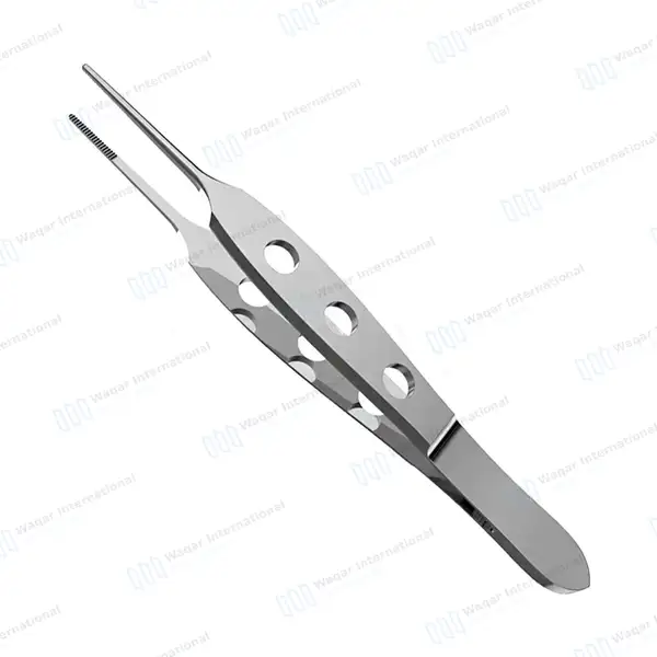 Bishop Harmon Dressing Forceps 3.5″ Serrated 0.5mm Wide Tip - surgical instruments manufactured by Waqar International, Sialkot - view 2