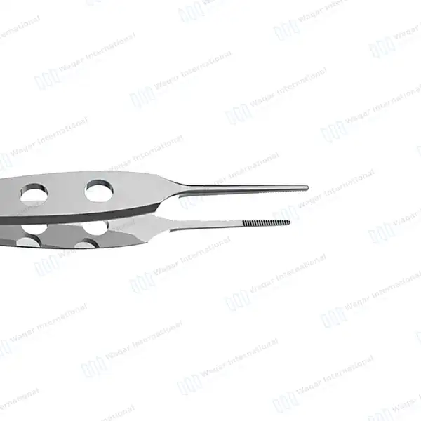 Bishop Harmon Dressing Forceps 3.5″ Serrated 0.5mm Wide Tip - surgical instruments manufactured by Waqar International, Sialkot - view 5