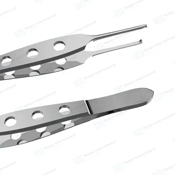 Bishop Harmon Micro Tissue Forceps 3.5″ Delicate 0.3mm 1×2 Teeth - surgical instruments manufactured by Waqar International, Sialkot - view 5
