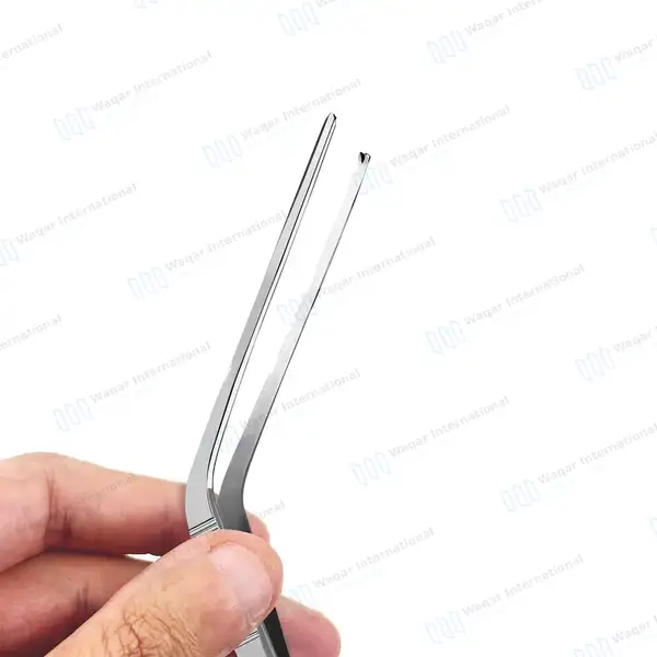 Troeltsch Wilde Ear Forceps 5″ Angular 1×2 Teeth - surgical instruments manufactured by Waqar International, Sialkot - view 5