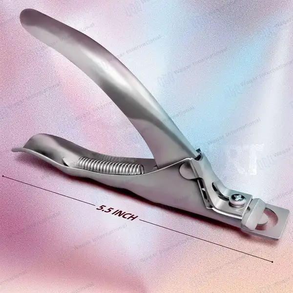 Acrylic Nail Clipper 5.5″ Stainless Steel False Nails Cutter - surgical instruments manufactured by Waqar International, Sialkot - view 3