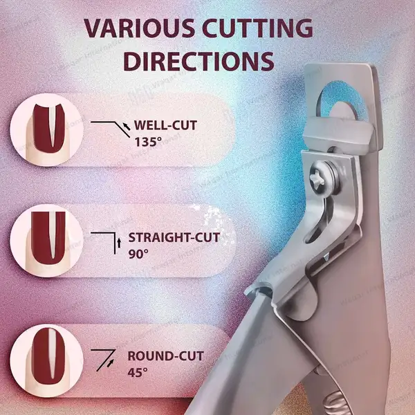 Acrylic Nail Clipper 5.5″ Stainless Steel False Nails Cutter - surgical instruments manufactured by Waqar International, Sialkot - view 4