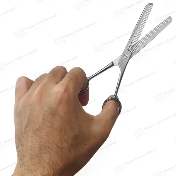 3 Pcs Professional Haidressing Scissors Kit 6.5″ & 7.5″ - surgical instruments manufactured by Waqar International, Sialkot - view 5