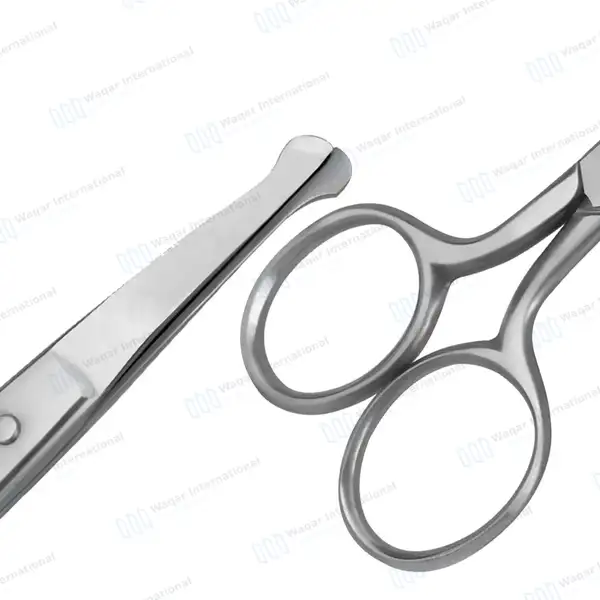 12 Pcs Baby Nail Safety Scissors Set 3.5″ Curved Round Tips – Satin Finish - surgical instruments manufactured by Waqar International, Sialkot - view 5
