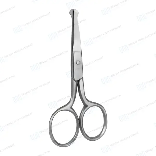 12 Pcs Baby Nail Safety Scissors Set 3.5″ Curved Round Tips – Satin Finish - surgical instruments manufactured by Waqar International, Sialkot - view 7